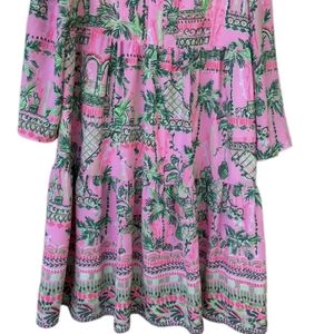 Lilly Pulitzer Pink and Green Patterned Dress